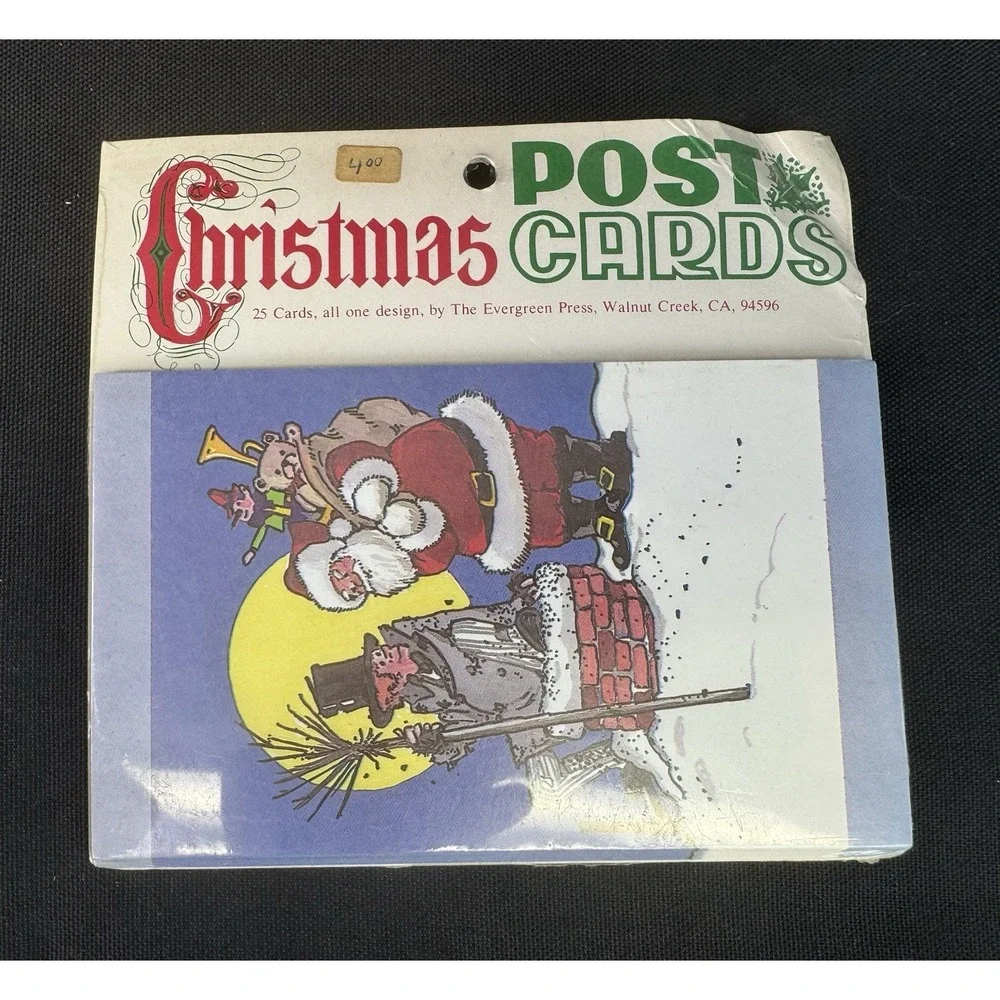 Vintage Christmas Postcards 25 Cards New Sealed Package